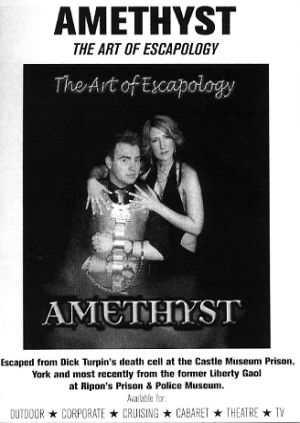 Jon Anton Presents...a Variety of ESCAPOLOGISTS available. Including the Amazing SHAHID MALIK, one of the world's leading ESCAPOLOGISTS. Re-creating the incredible feats of the Famous HARRY HOUDINI.